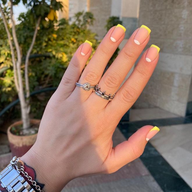 Neon French Manicures Are Dominating The World Of Nail Art Trends