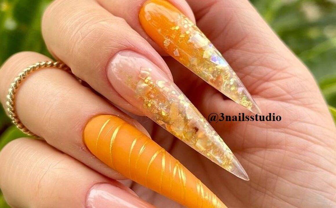 Rock The Tangerine Nails And Enjoy Amazing Fall Manicure