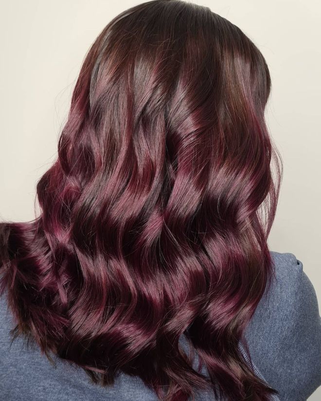 We Are Obsessed With The New Cherry Cola Hair Color Trend