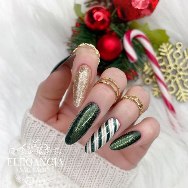 Live Your Best Life With These Shimmering Green Nails