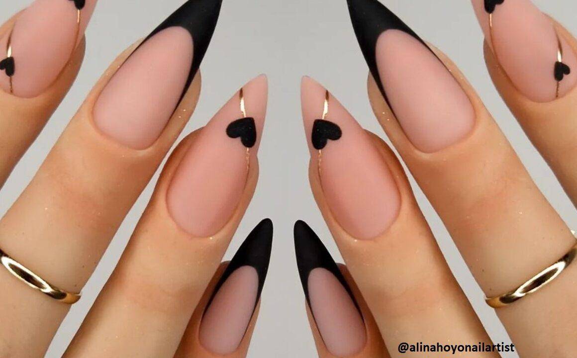 Enjoy The Goth Trend By Dipping Your Fingertips Into The Black Nail Art Designs