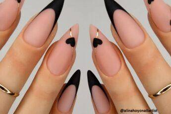 Enjoy The Goth Trend By Dipping Your Fingertips Into The Black Nail Art Designs