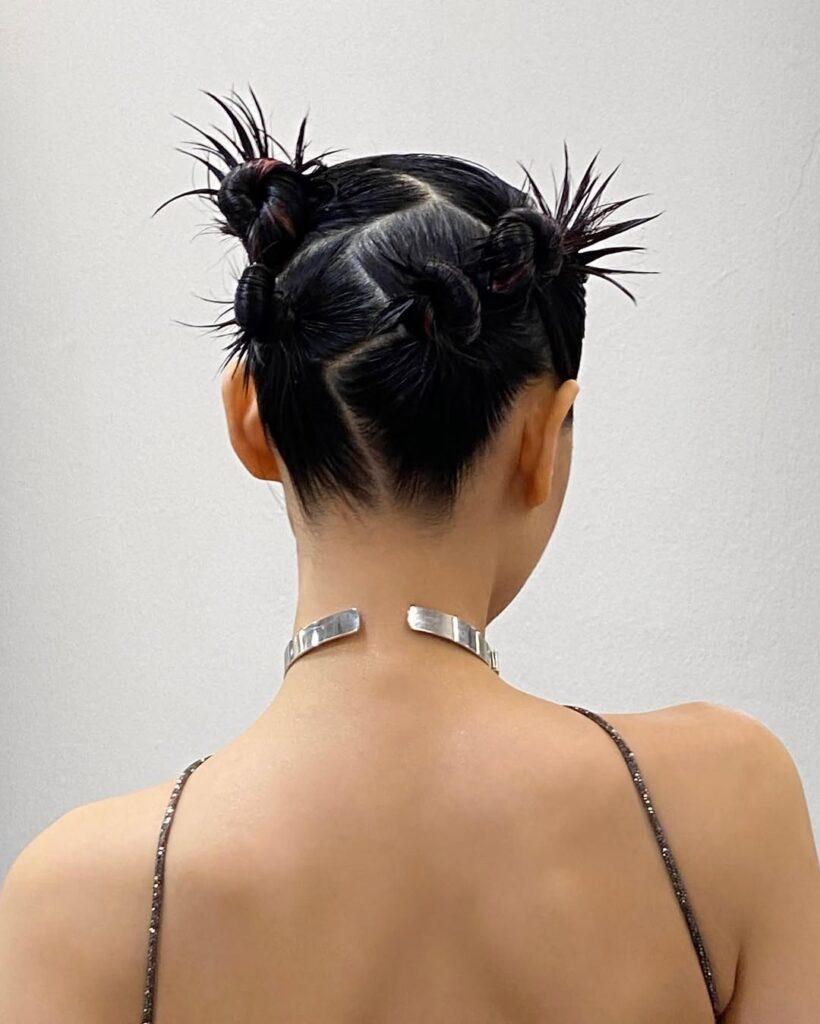 The Spiky Bun Is Y2K's Coolest Comeback