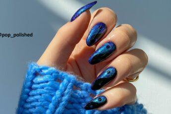 10 Dark Blue Nail Ideas That Scream Fall Mood