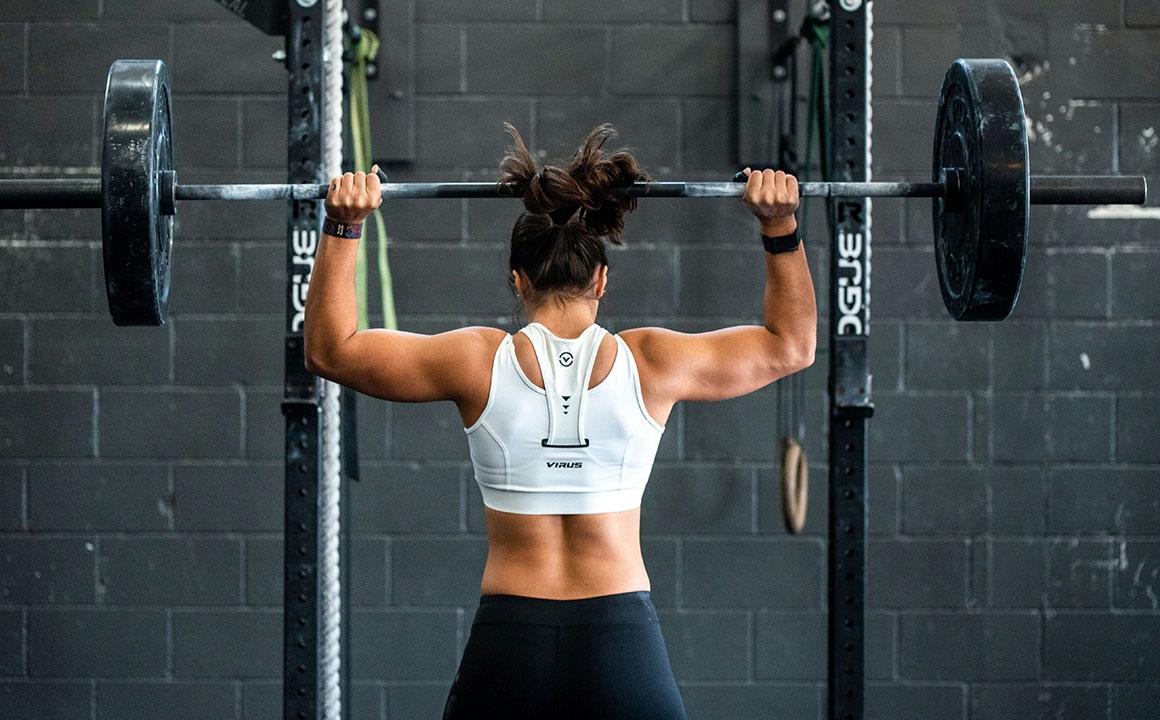 woman working out at a gym