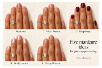 engagement rings and manicures